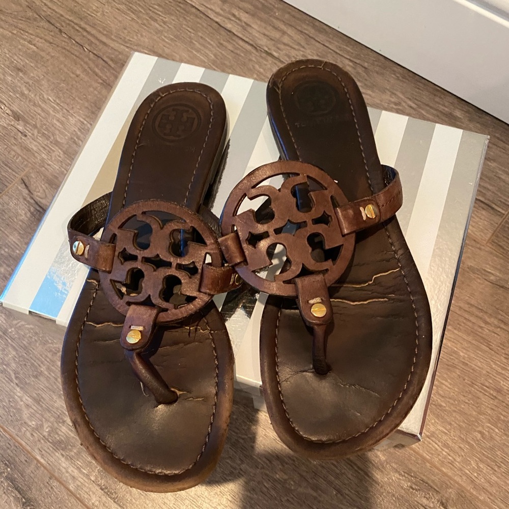 Tory Burch Brown leather Miller sandal